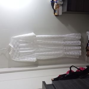 2 for 1 deal on these white lace dresses